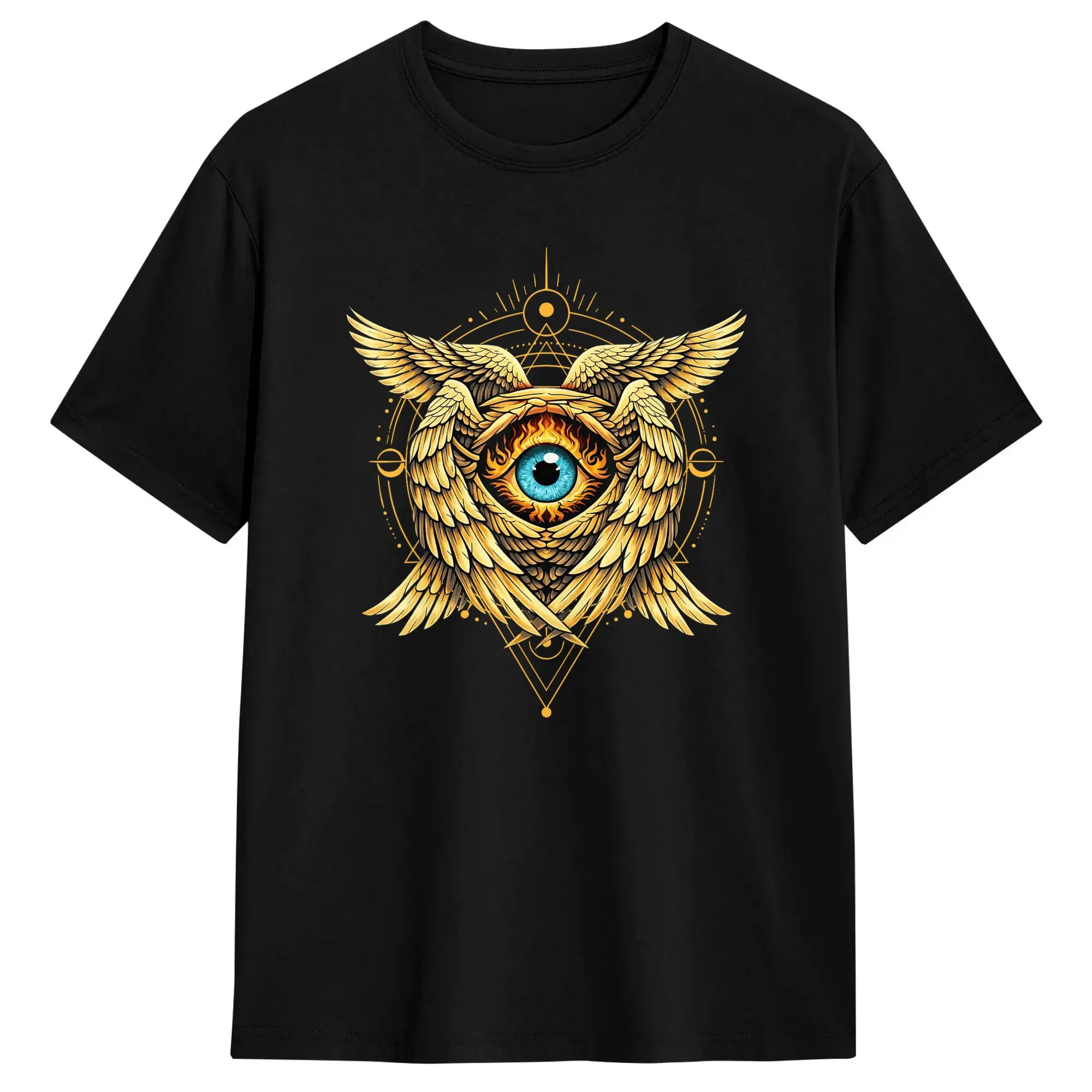 Biblically Accurate Angel Geometric Seraphim Gothic T Shirt  Novelty T-Shirts Short Sleeve Aesthetic Tops Summer 5XL Top Tees