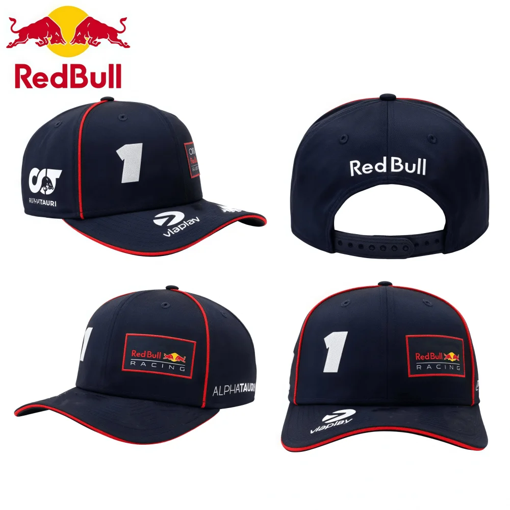 

2026 New Original Red Bull Hat Embroidered No.1 Red Bull Baseball Hat Men's and Women's Fashion Sun hat