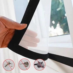 Reusable Hook and Loop Mosquito Screen, Customizable Size, Self-Adhesive Window Screen, Breathable and Durable, Over 10,000 Uses