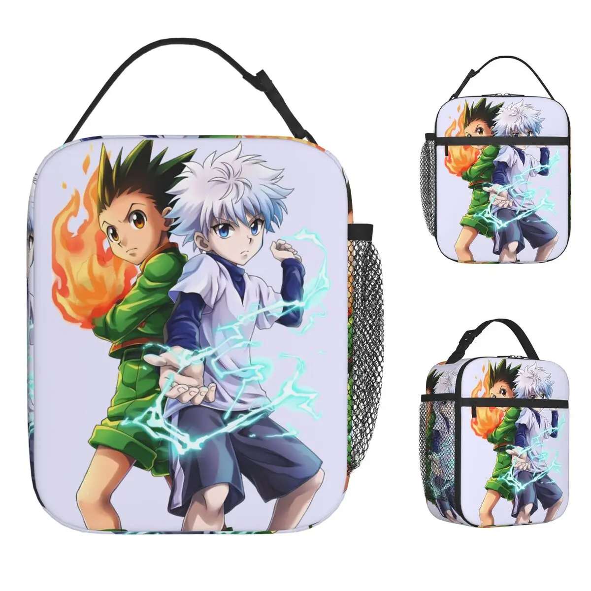 

Anime Hunter X Huntered Lunch Bag Japanese Comic School Lunch Box For Men Casual Tote Food Bags Waterproof Portable Cooler Bag