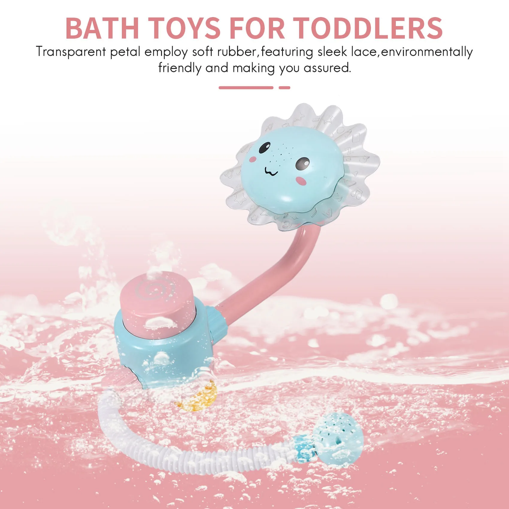 

BEDW-Baby Bath Fun Sunflower Shower Faucet Spout Baby Bath Spout Babies Play Swimming Bathroom Summer Bathing