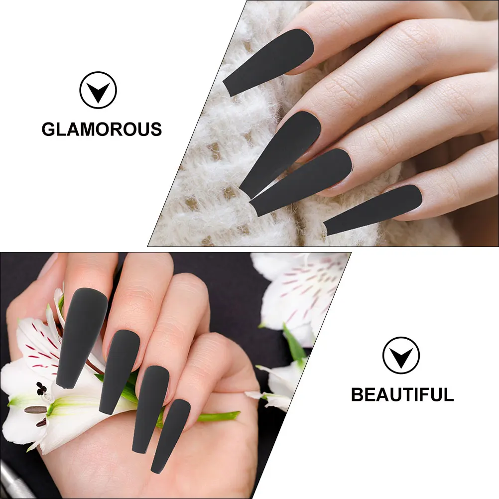 

200Pcs Colorful False Nails Full Cover Coffin Nail Tips Easy to Use Press on Nails for Date Wedding Halloween Manicure