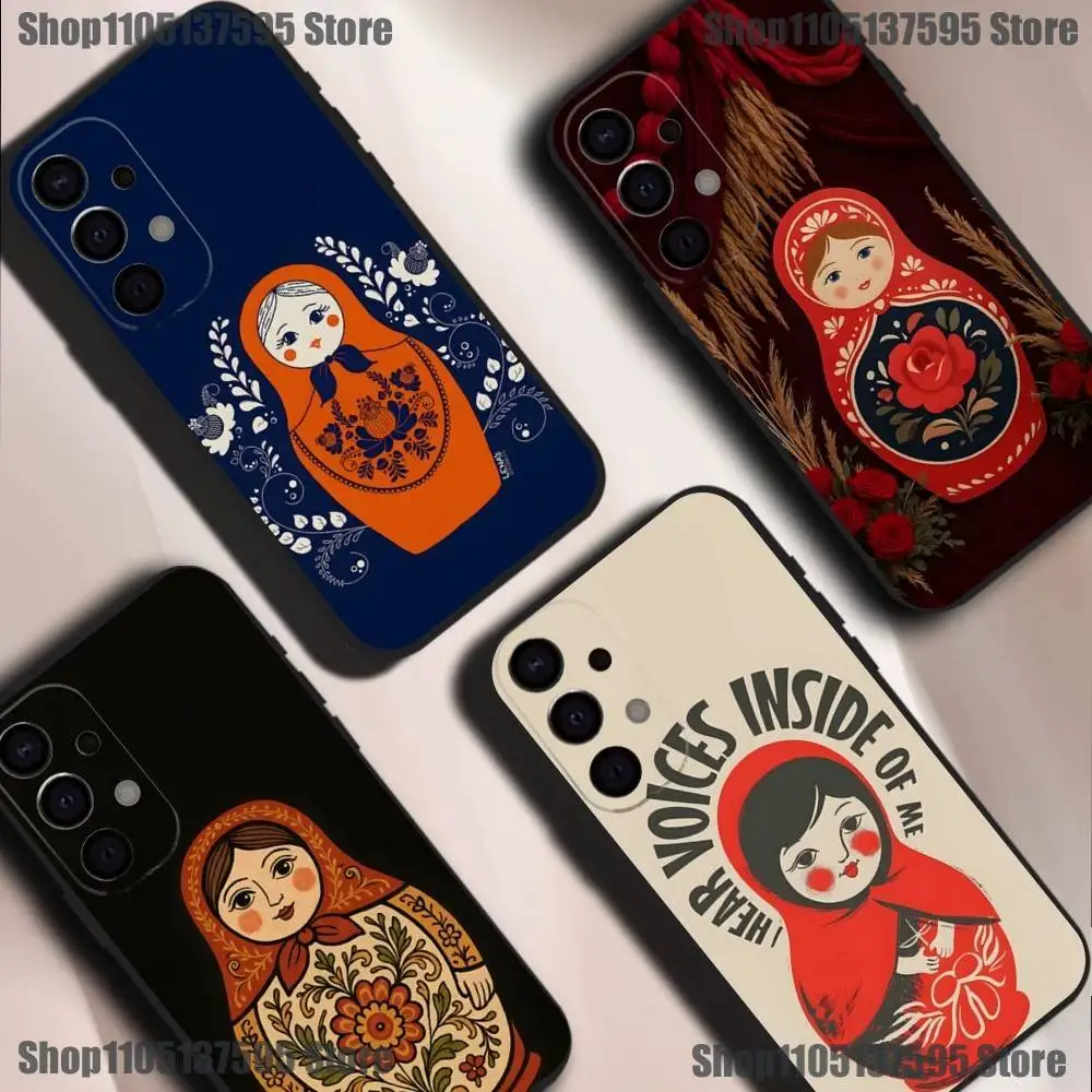 

Russian Dolls Matryoshka Phone Case For Samsung S25,S24,S21,S22,S23,S30,Ultra,S20,Plus,Fe,Lite,5G Black Cover