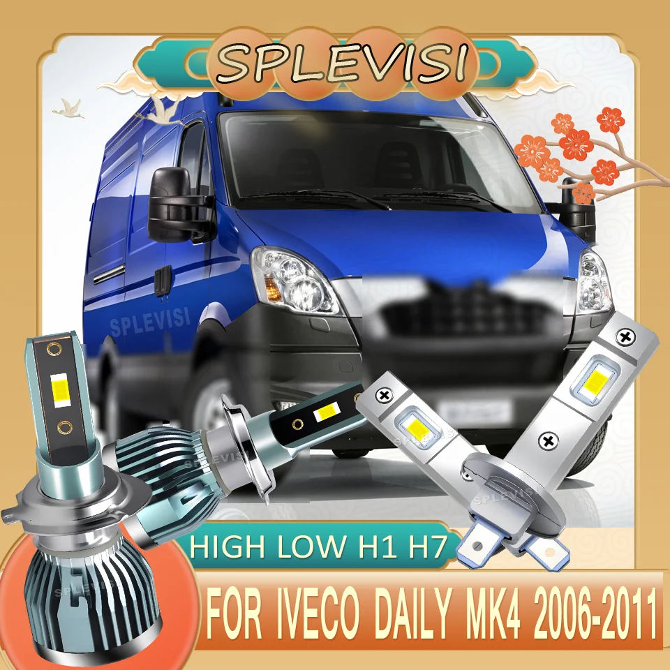 

headlight high low beam LED Energy-Efficient All-Aluminum Housing Tool-Free For Iveco Daily MK4 2006 2007 2008 2009 2010 2011