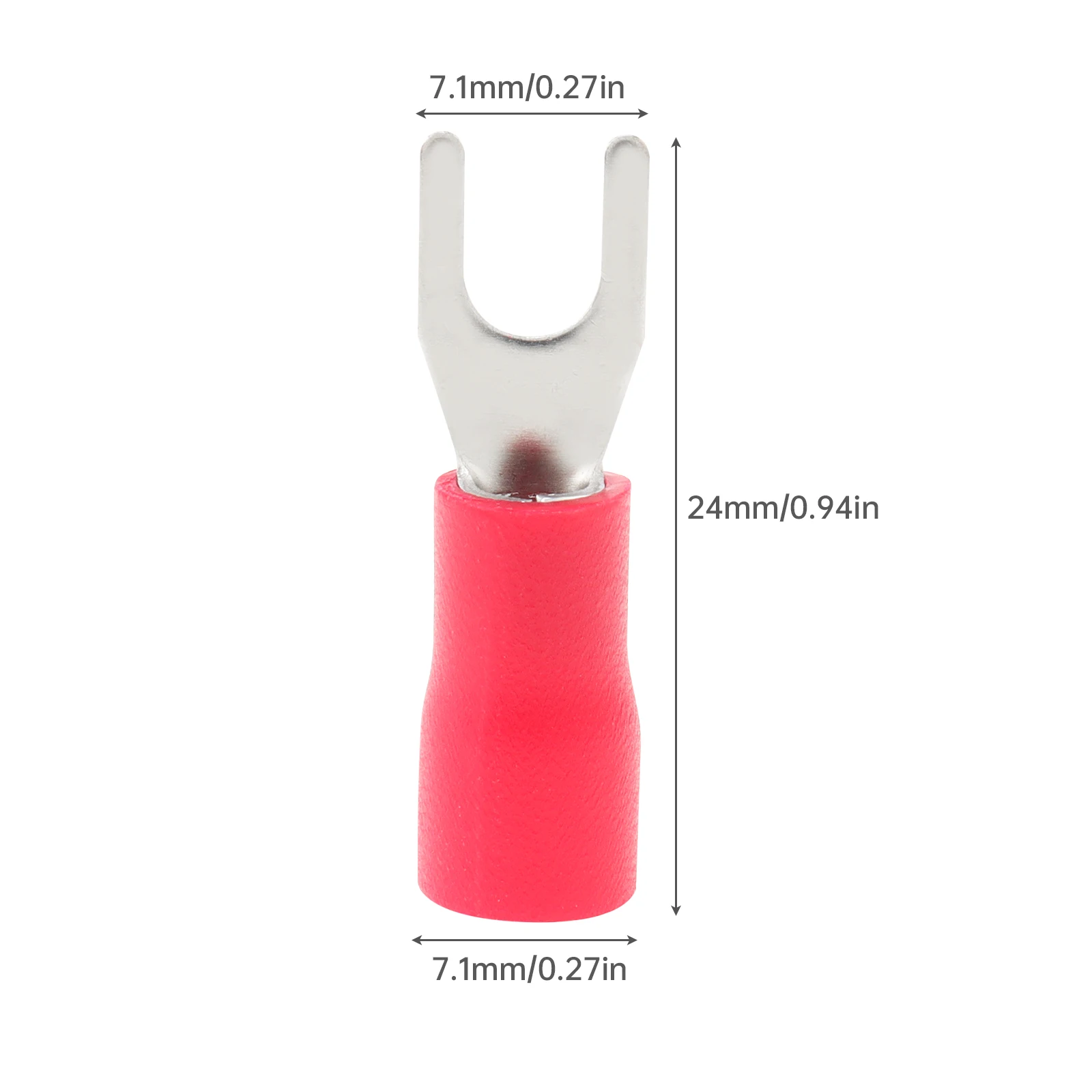 SV3.5-4 Insulated U Type Fork Terminal 22-16 AWGWire Connector Electrical Crimp Terminal