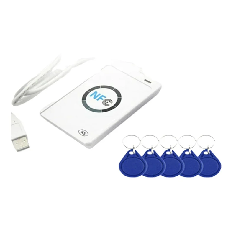 AEF7-ACR122U Programmer ISO14443 Smart Chip Card Reader 13.56Mhz Tag Clone Copier IC 1K S50 Token Writer NFC Duplicator