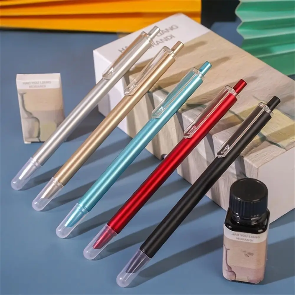 

Luxury School Supplies Student Metal Business 0.38mm Signature Pen Press Fountain Pen Fountain Pen Retractable Fountain Pen