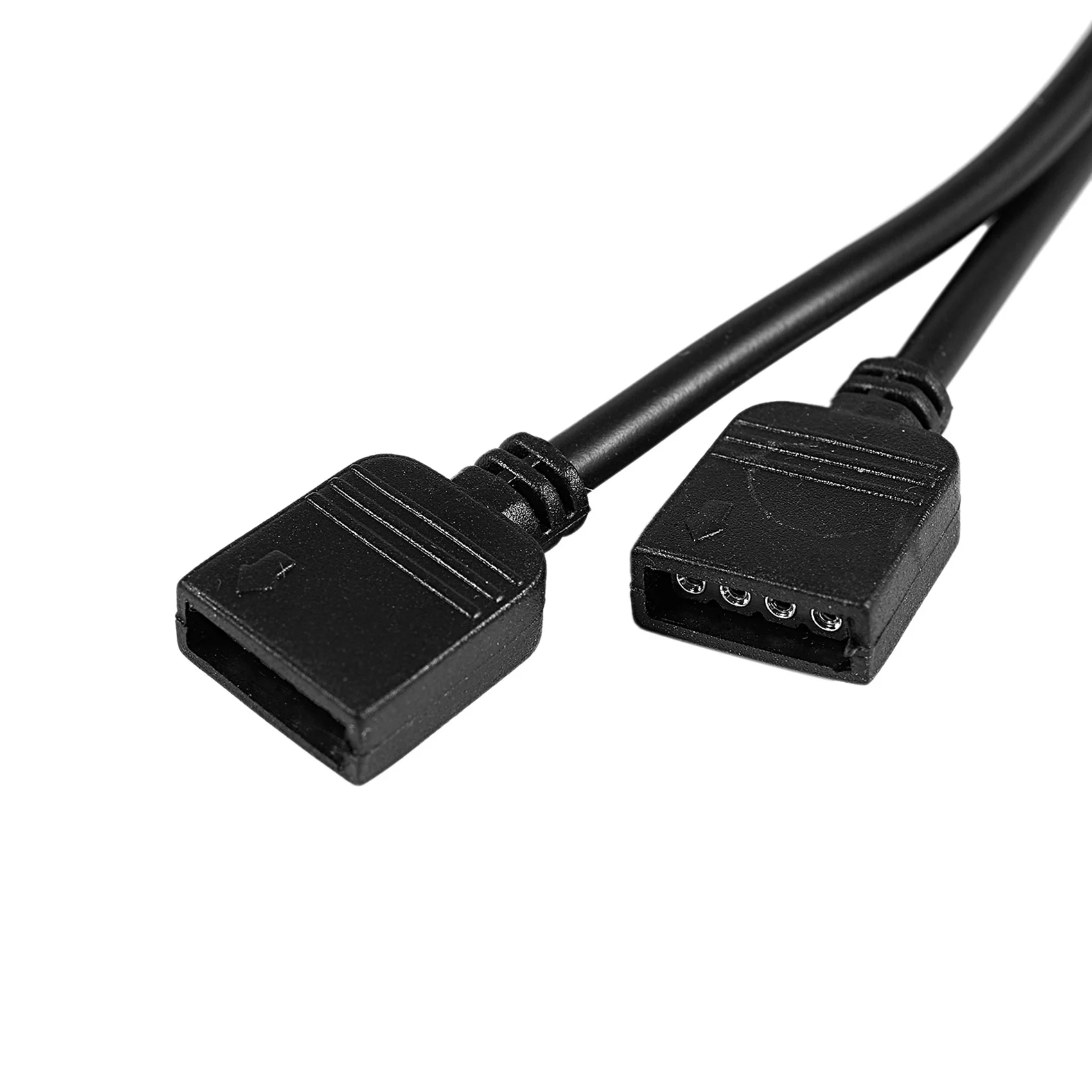 2X LED Strips RGB 4 Pin Female To Female Connector Extension Cable Black 1M