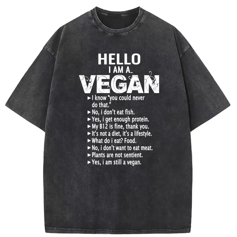 

Funny Hello I Am Vegan Activism TShirt Gym Athlete Gifts Man Summer/Fall Long Sleeve Clothing 2023 Hip Hop Vintage Sweatshirts