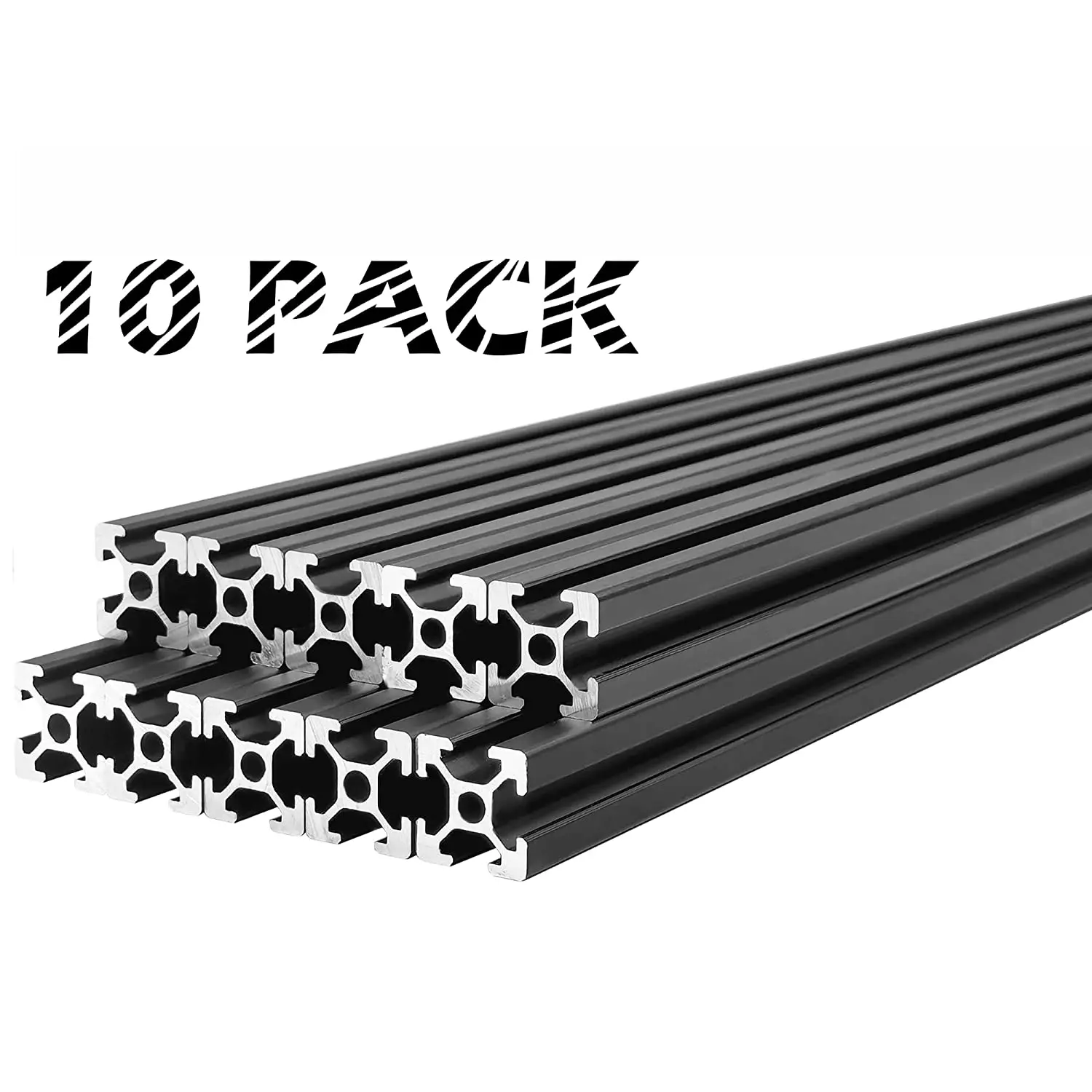 Imagem -03 - Pacote 2023 t Slot de Alumínio Extrusão Anodizado Padrão Europeu Trilho Linear para Impressora 3d Cnc Faça Você Mesmo Prata Preto 400 mm 15.75 10