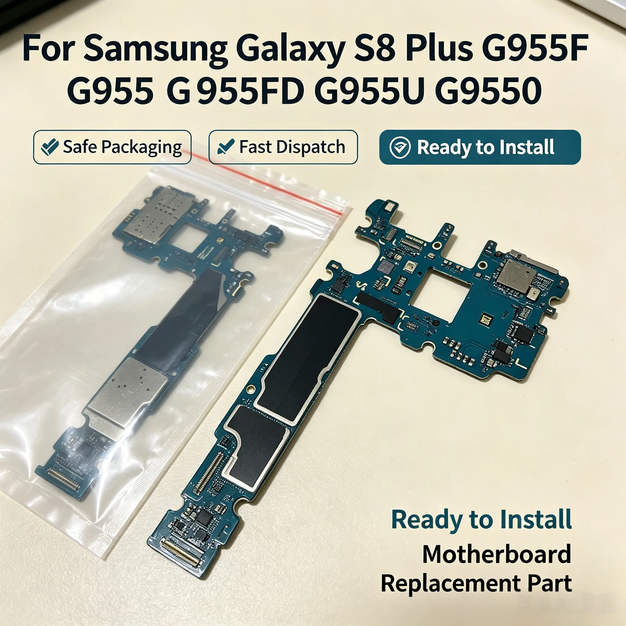 Unlocked 100% Tested GOOD Working Mainboard Repair Accessories For Samsung Galaxy S8plus G955f G955FD G955U G9550 Motherboard