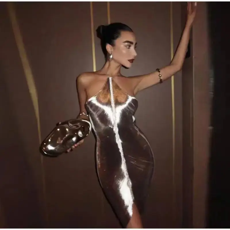 Fringe V-ausschnitt Mini Kleid Neckholder Vestidos Frauen Elegante Cut Out Kurzes Kleid Mode Patchwork Asymmetrische Quaste Dekor Kleider