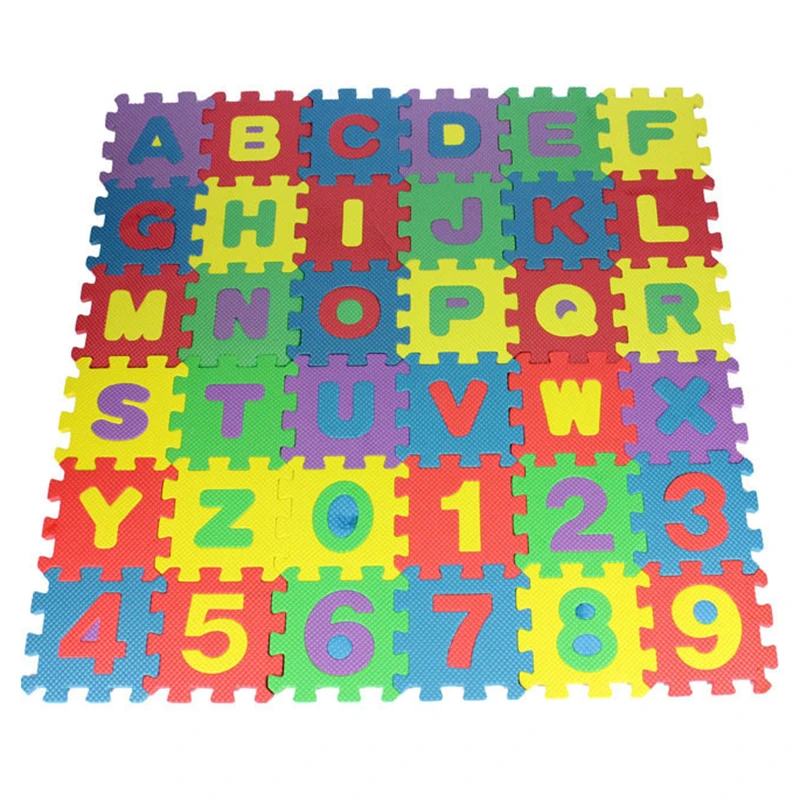 36PCS Kitchen Carpet Carpet Baby Kids Alphanumeric Educational Puzzle Blocks Infant Child Toy Gifts Play Mats Floor Mats Home