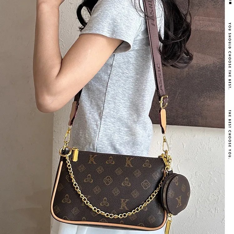 

2025 Vintage Underarm Bag Letter Print Shoulder Purse for Women Retro Crossbody Tote Chic Day-to-Night Bag Fashion Sling Bag​