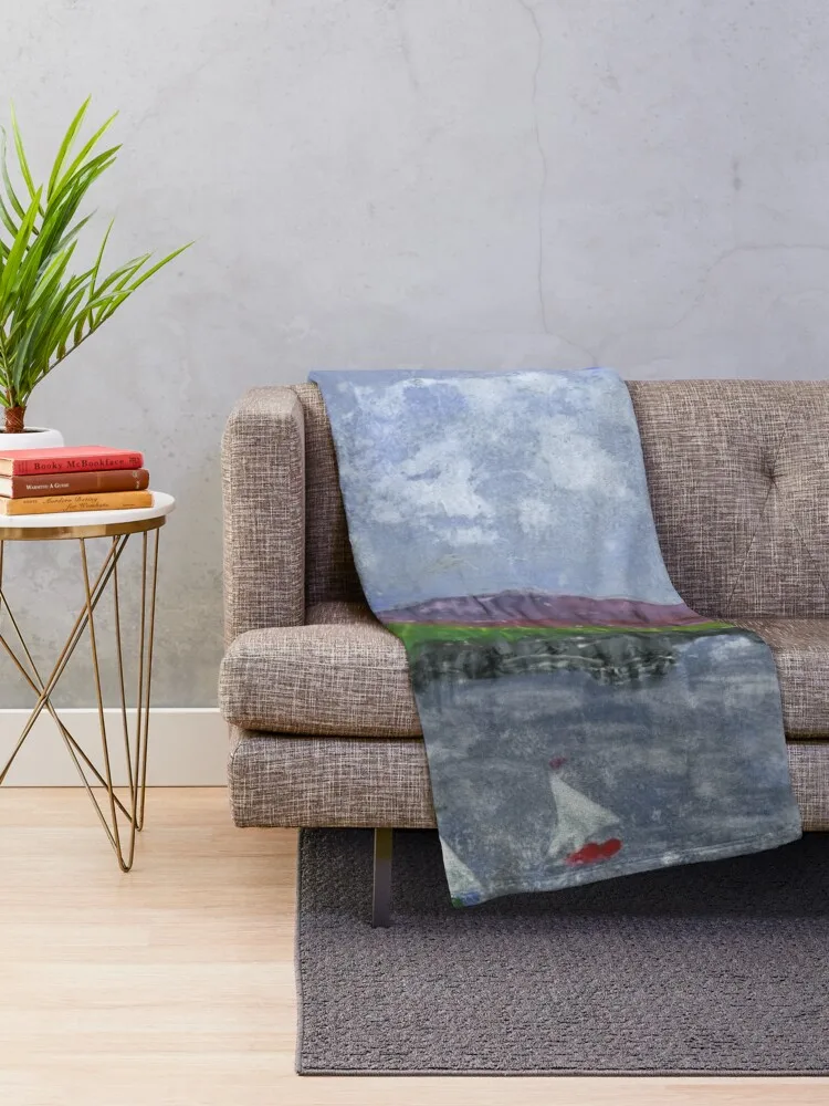 Layered Gelliprint of Trearddur Bay - 1 Throw Blanket Sofa Blankets