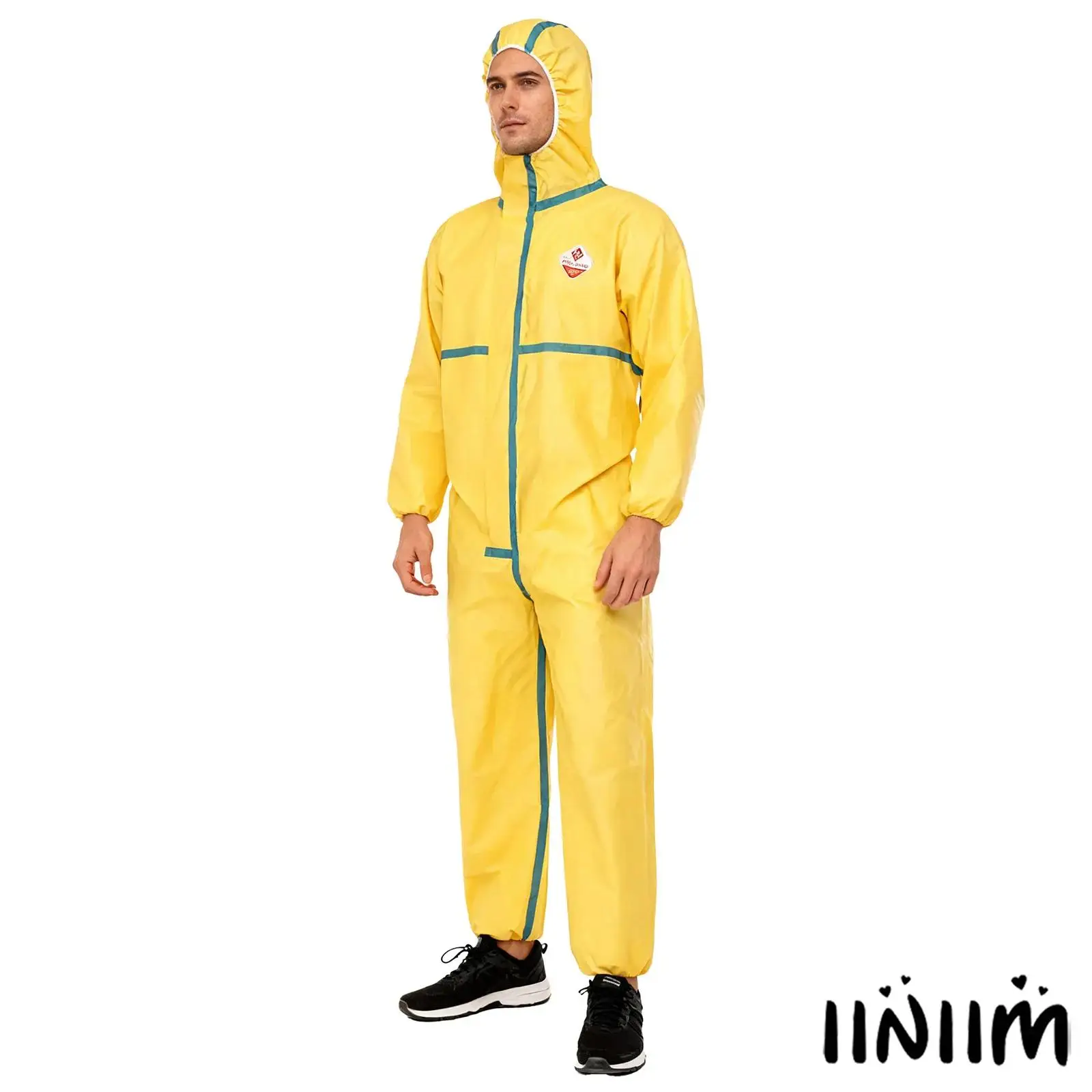 

Мужской и женский унисекс Pro защитная толстовка с капюшоном, водонепроницаемый комбинезон для всего тела, костюм для косплея на Хэллоуин, лабораторный рабочий костюм