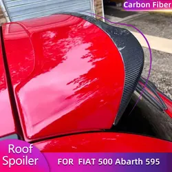 Full Carbon Fiber Rear Roof Spoiler Wings for FIAT 500 Abarth 595 2010-2020 Car Racing Rear Spoiler Highkick Roof Wing Lip FRP