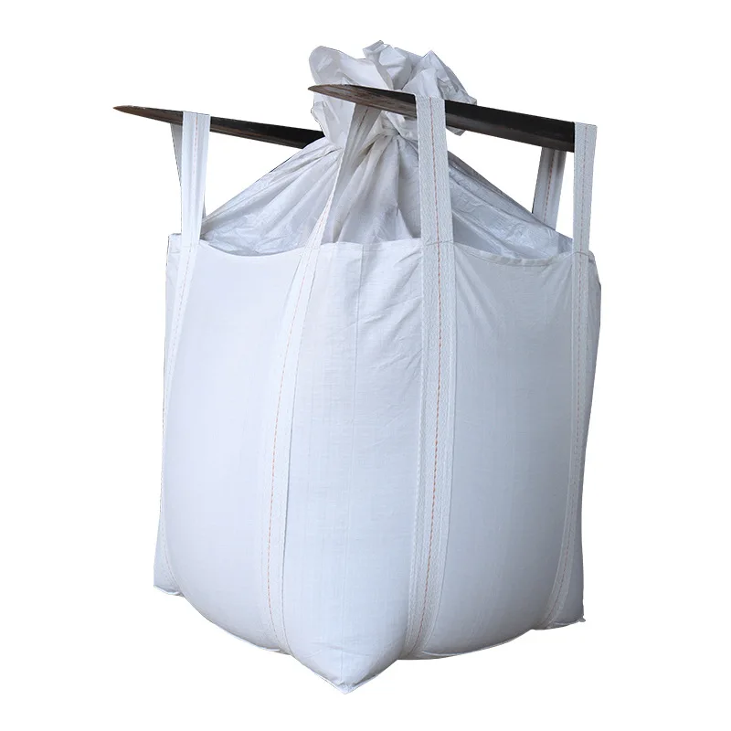White PP Bulk Bag 1 Pc New Thickened FIBC Bag 2205-6614 LBS Load Capacity for Forklift Logistics Transport Multi-scene Use