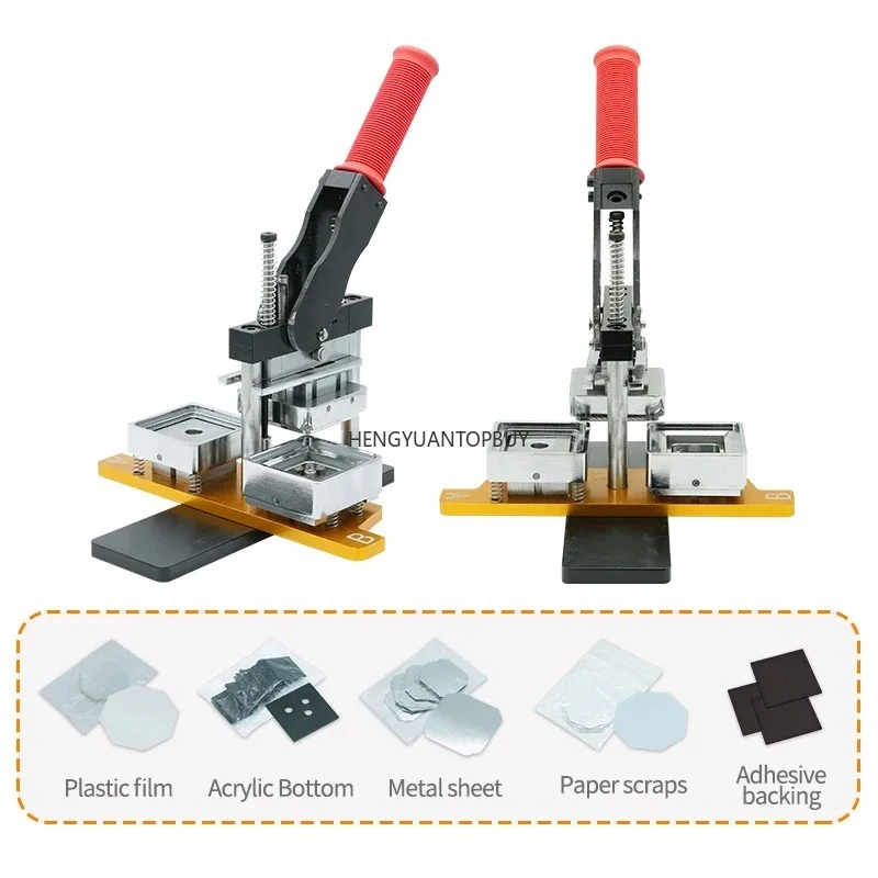 Sale Square 50x50mm Button Maker Kit Badge Making Machine for DIY Business