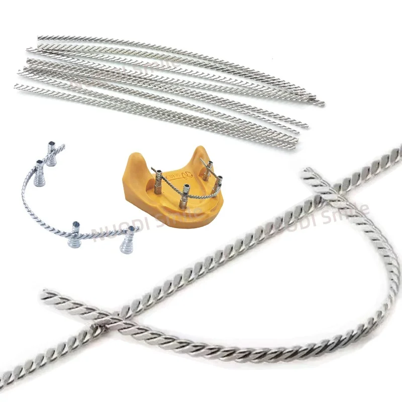 2/5/10Pcs Dental Implant Connector Wire Bar Stainless Steel Wires 100mm Overdenture MU Twist Strengthener Dentistry Implant Tool