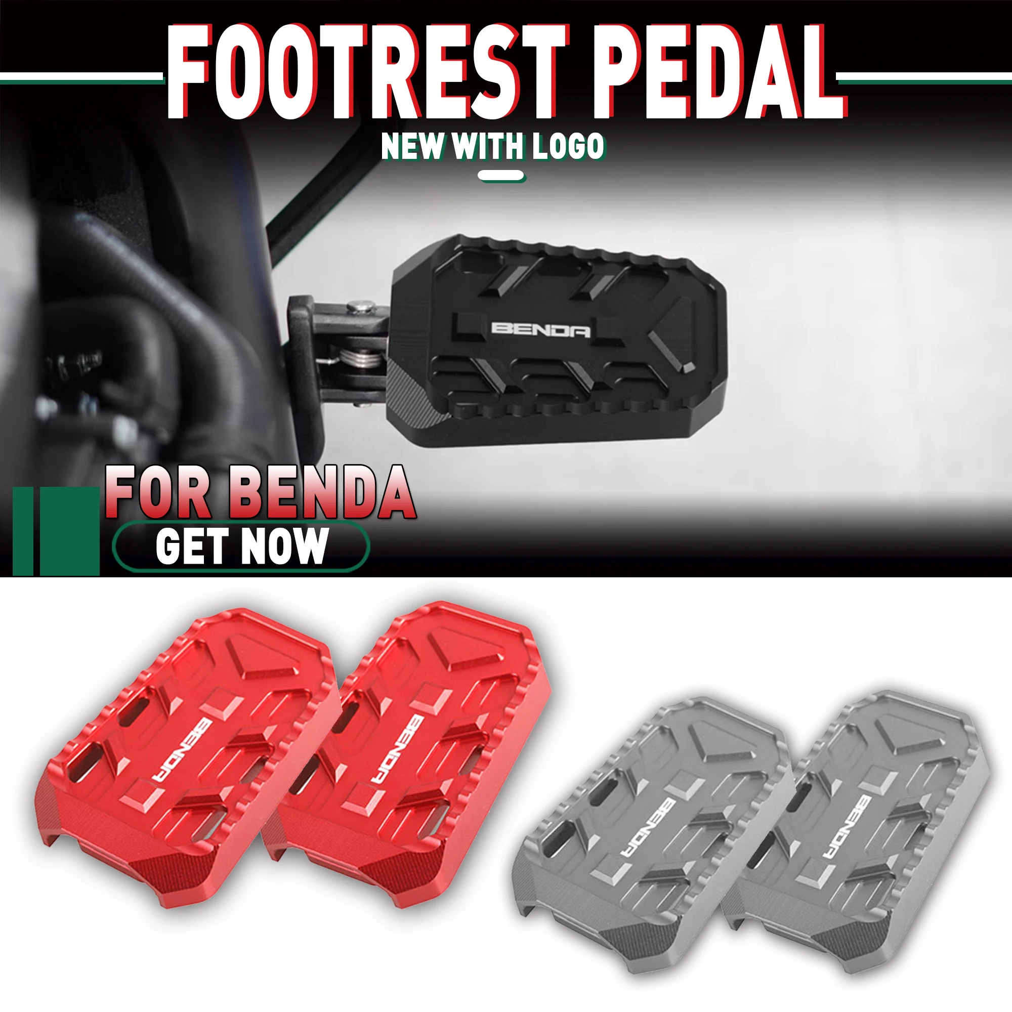 CNC FOR BENDA BD300 ROCK300 LFC700 BD 300 Billet Front Rear Wide Foot Pegs Pedals Footrest Enlarge Footpeg PEDAL Peg Enlarger