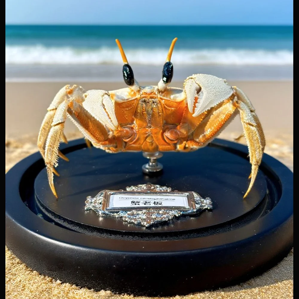 Ocypoda Ceratophthalma Original Crab Specimens Real Crab Taxidermy Handicrafts Collectors Ideal Gift for Nature Lovers