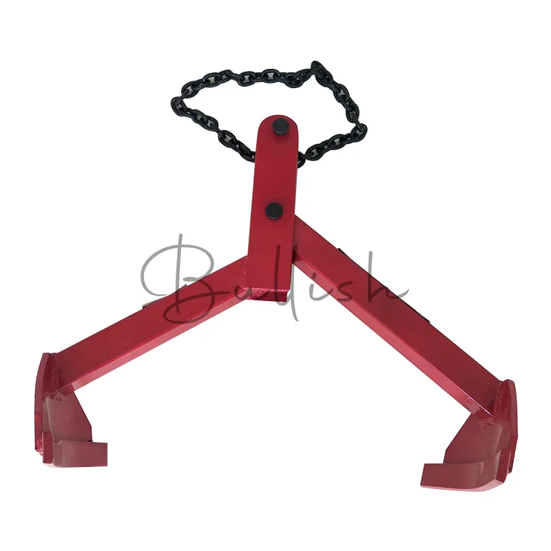 Oil drum fixture Plastic barrel special forklift special lifter grappling hook Chain hook