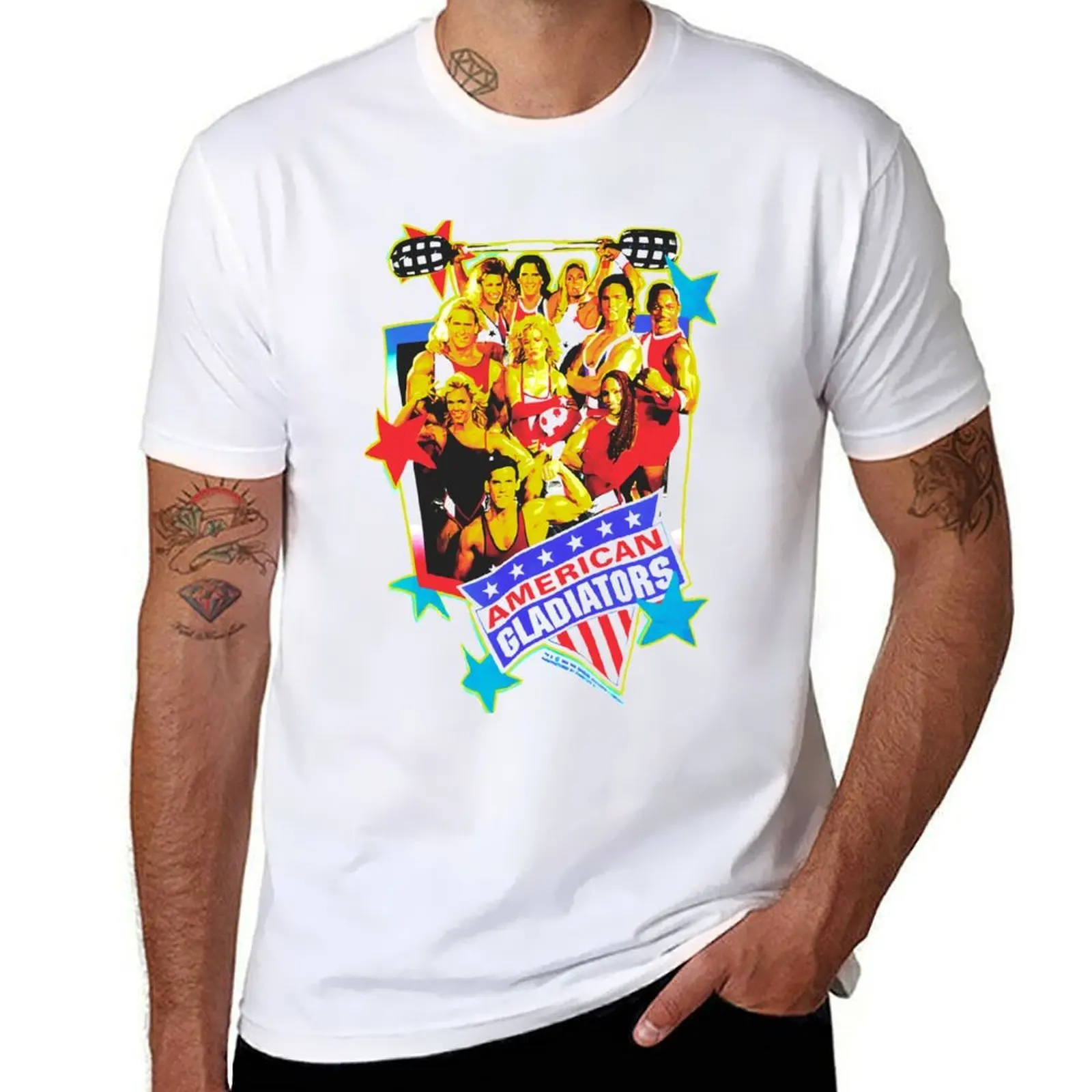 Encuentra 1990 American Gladiators Rare Vintage Cult Classic 90's USA Network Camiseta de competición atlética