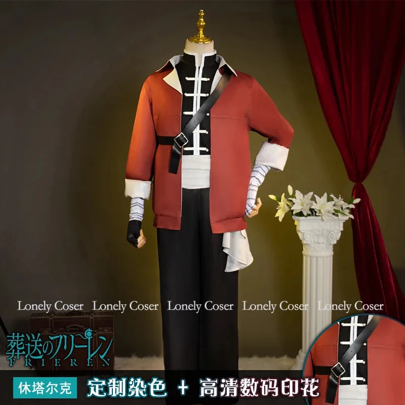 

Stark Cosplay Costume Anime Frieren Beyond Journey's End Wig Jacket Pants Uniform Gloves Belt Frieren At The Funeral Halloween