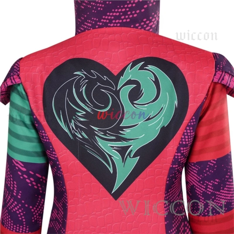 Descendants Fantasy Mal Cosplay Costume Adult Women Vest Coat Pants Gloves Outfits Halloween Carnival Disguise Party Suit