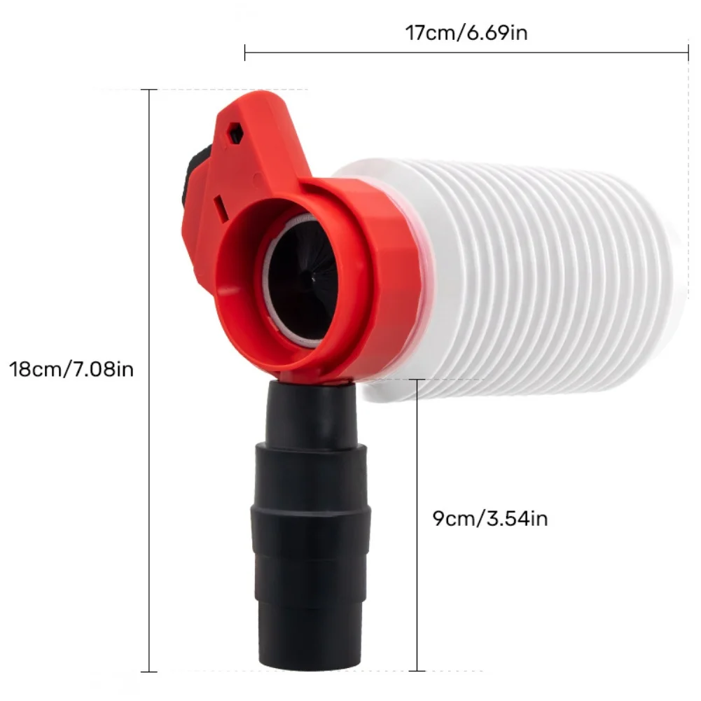Drill Dust Collection Cover for Electric Hammer Designed for Indoor Use Where Airborne Particulates Are a Concern