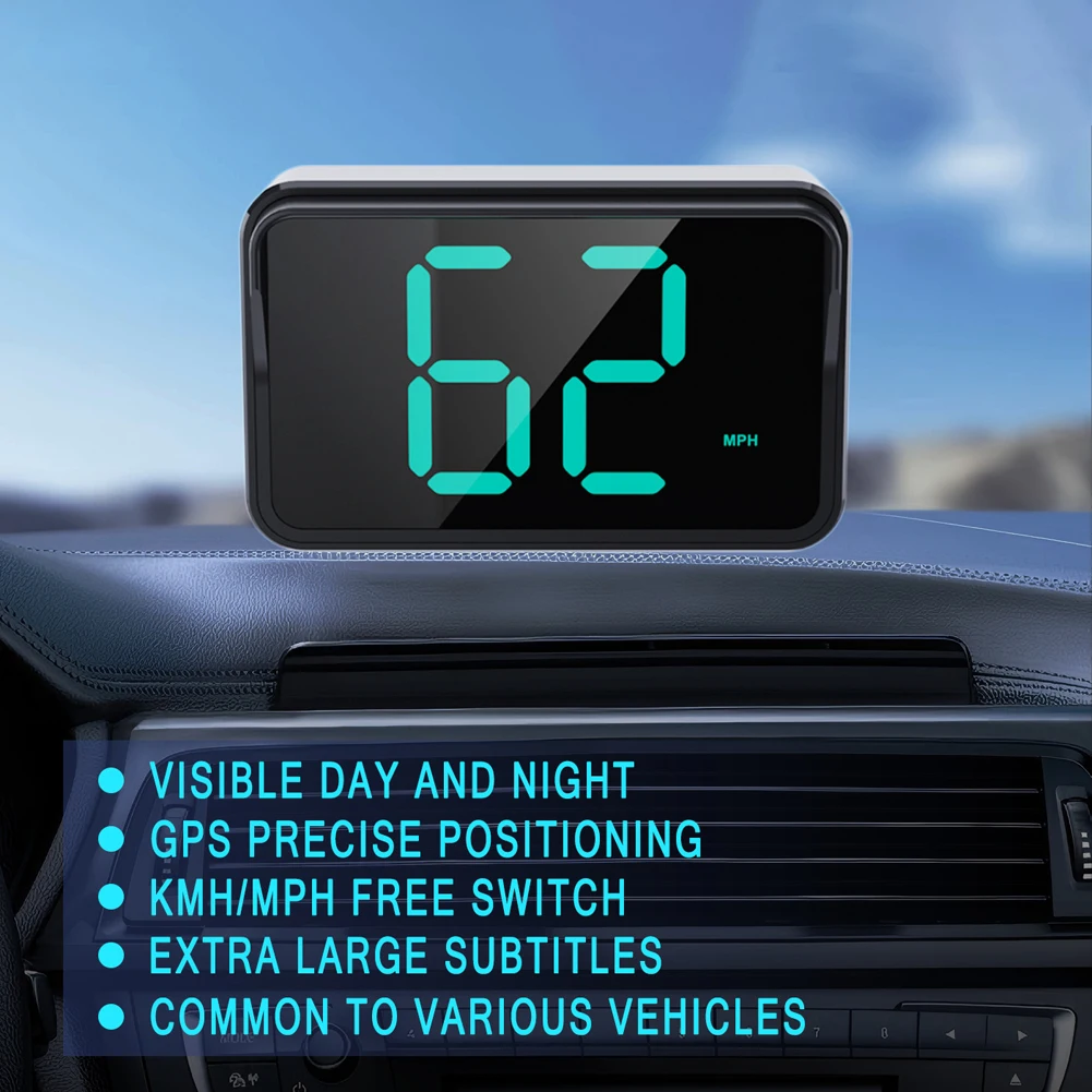 

Универсальный автомобильный проекционный дисплей (HUD) KMH/MPH с GPS-спидометром и кронштейном на присоске для всех автомобилей и грузовиков, Plug & Play, автозапчасть
