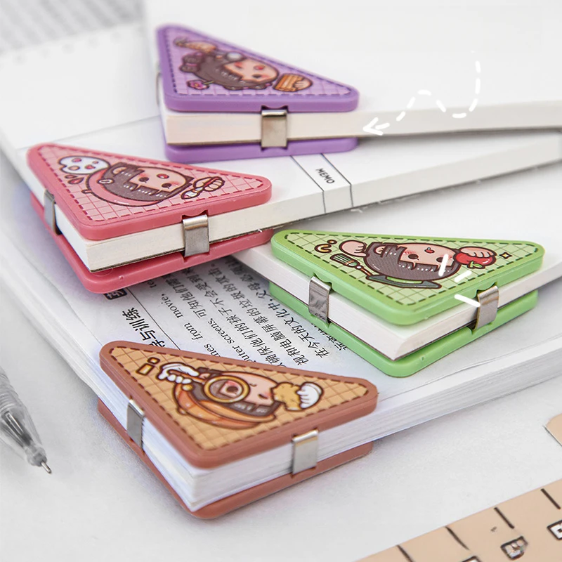 Small Mochi Corner Clip Student Test Paper File Triangle Clip Bill Information Clip 90 Degree Clip Kawaii Stationery Small Gift