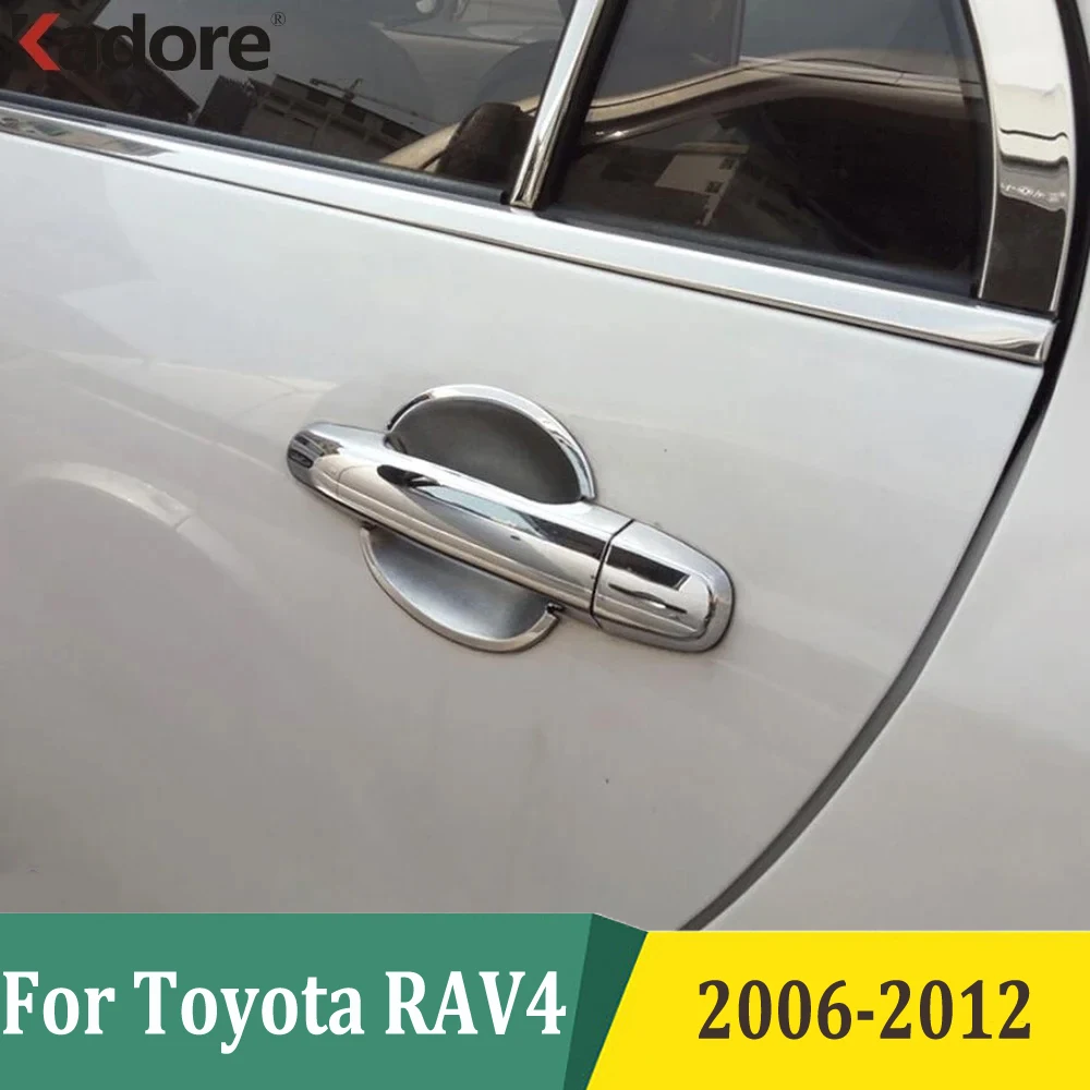 

For Toyota RAV4 RAV 4 2006 2007 2008 2009 2010 2011 2012 ABS Chrome Car Side Door Handle Covers Trim Exterior Accessories