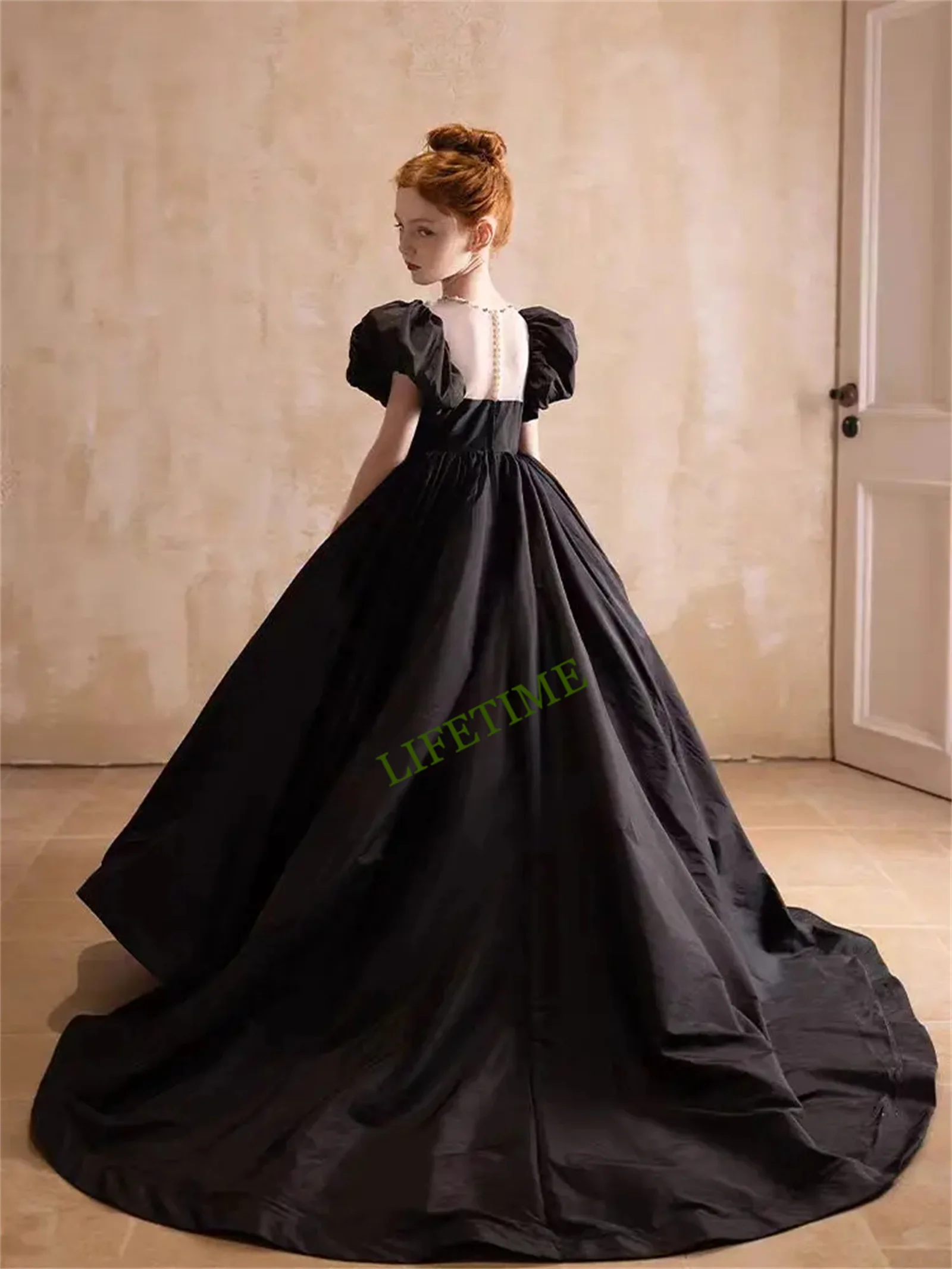 

Милое зеленое платье с цветочным узором без рукавов для девочек длиной до колена, детское платье принцессы на свадьбу, день рождения, праздник