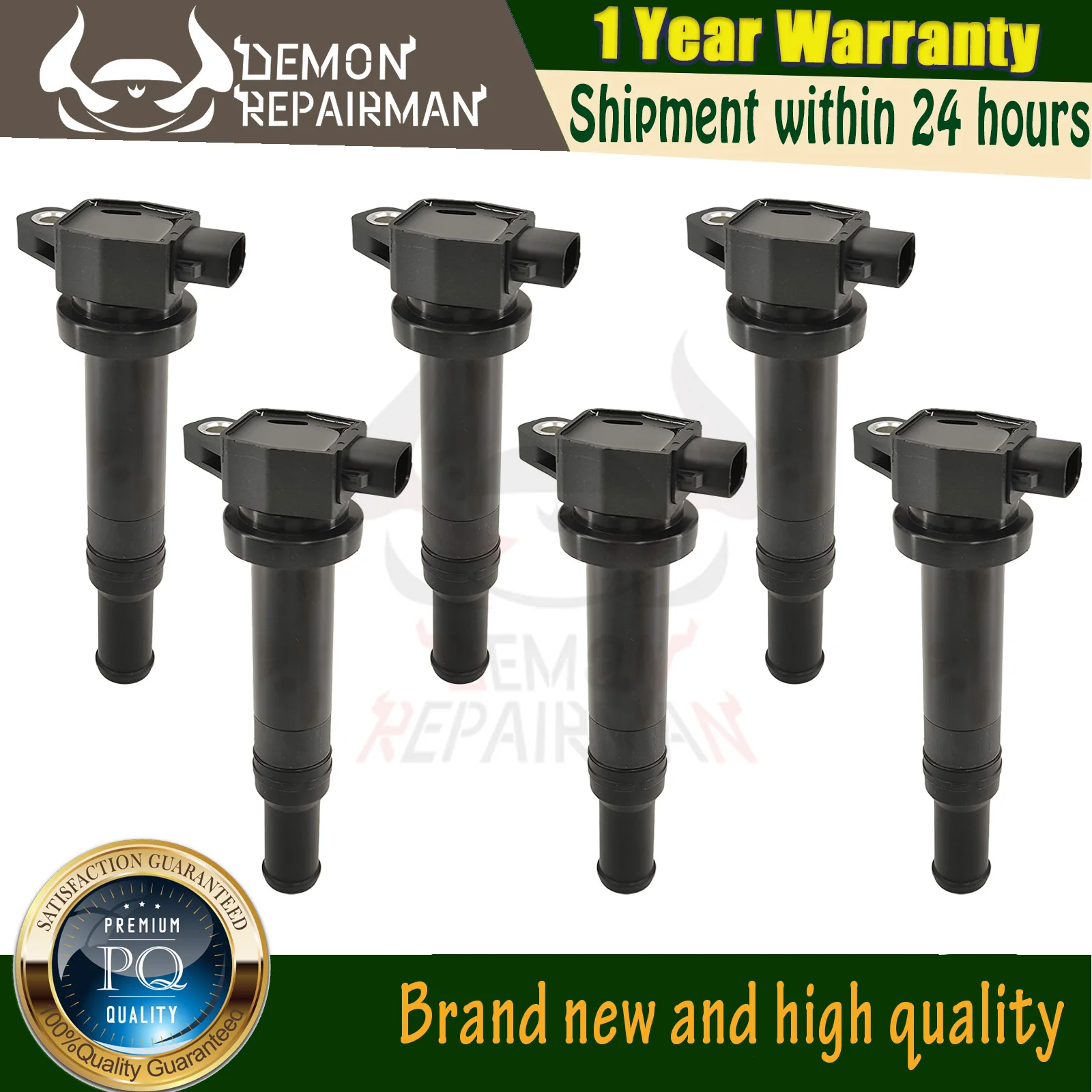 

6Pcs 27301-3E400 Ignition Coil Compatible with Hyundai Santa Fe Kia Optima Rondo 2.4L 2.7L 2006-2010 5C1624 UF558T