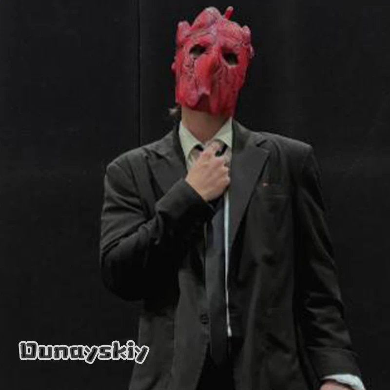 Dunayskiy*/Halloween Neue Dorohedoro Cosplay Gruselige Dunkelherz-Maske Latex-Kopfbedeckung Anime-Rollenspiel-Requisite für Gothic-Halloween
