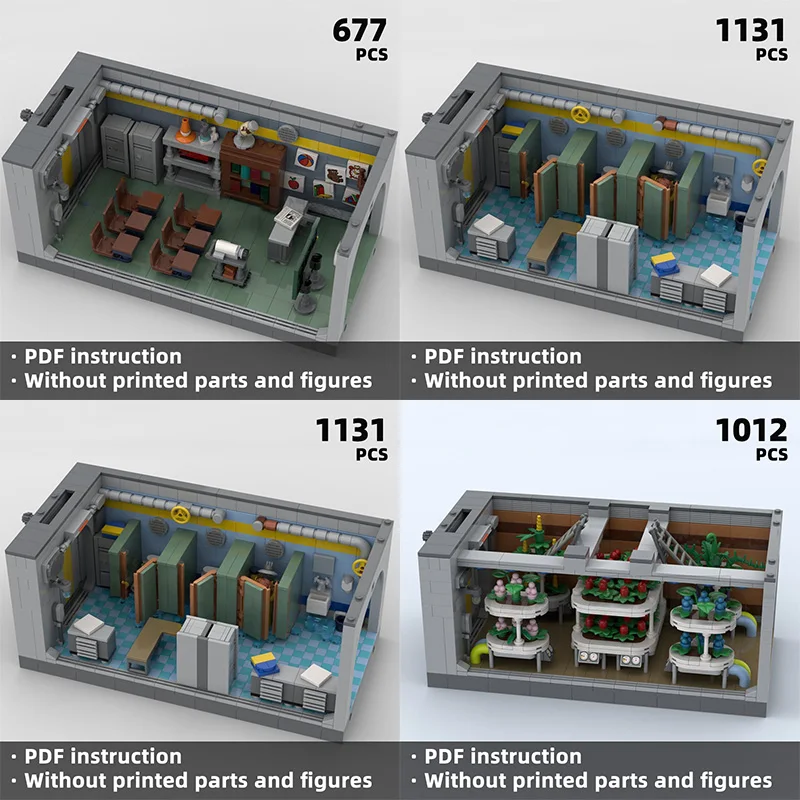 

Классная комната, научно-фантастическая ферма, строительные блоки - 3D модели будущих комнатных садов, Falowt! Игрушки своими руками для энтузиастов зданий сцены