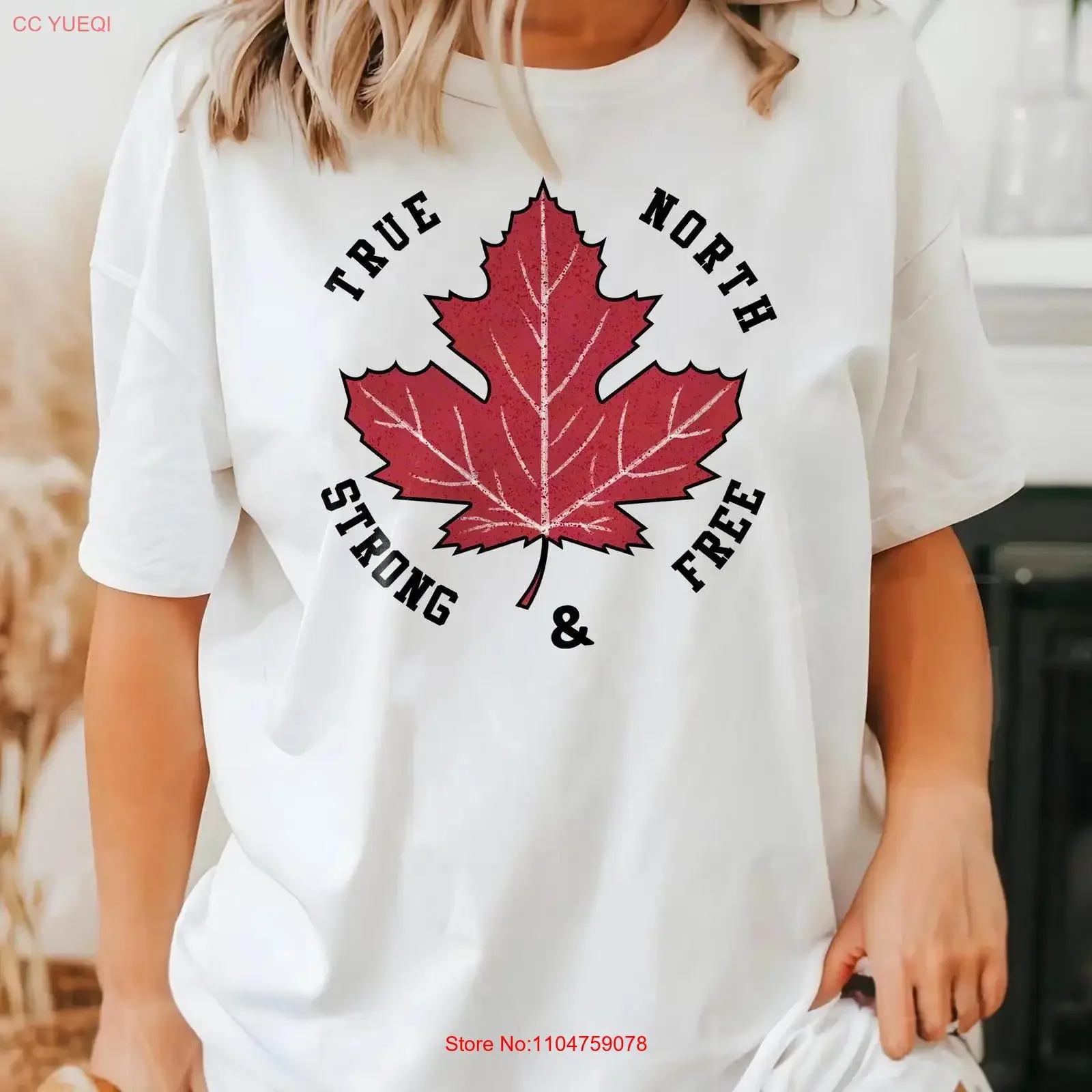 True North Strong Free T Shirt Canada Pride For Canadian Independence Day Flag Elbows Up vintage Washed designer clothes Unisex