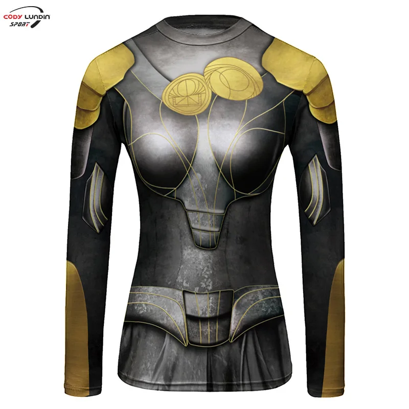 Women Yoga Compression Shirt Quick Dry Fitness Long Sleeve Lady Sport Training Running Sweatshirt Gym Exercise Workout T-Shirt