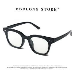 DDDLONG Anti Blue Light Square Glasses Prescription Eyeglasses Frame For Men Women Optical Lens Can Replaceable Eyewear D393