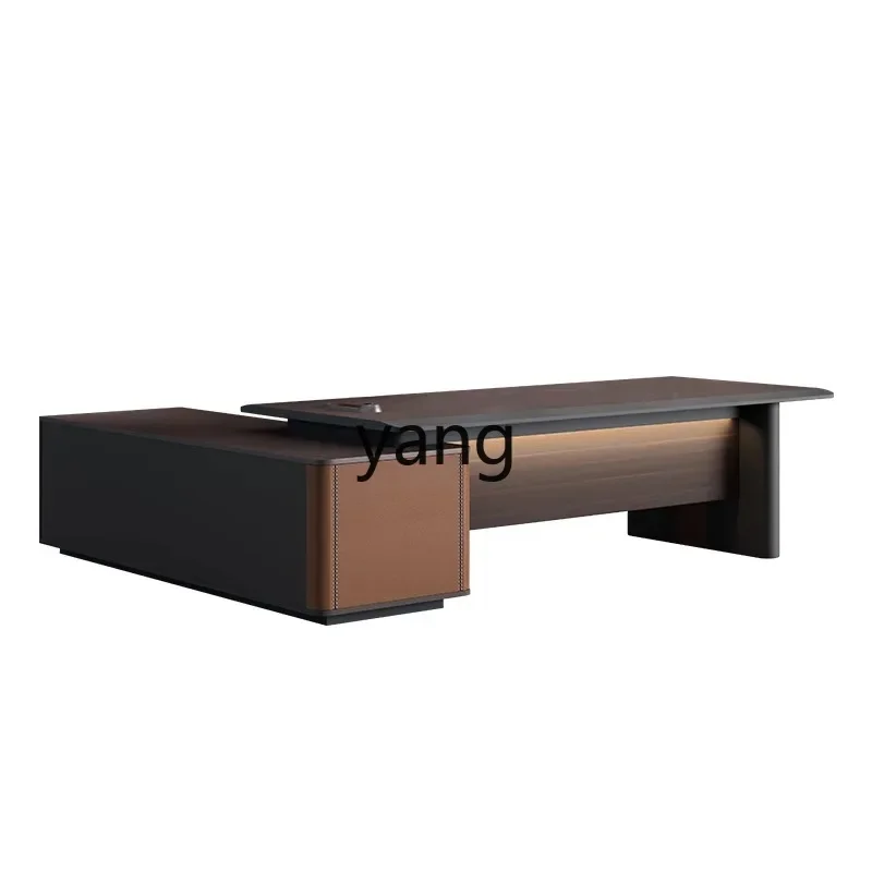 

LMM simple modern office desk and chair combination light luxury office furniture