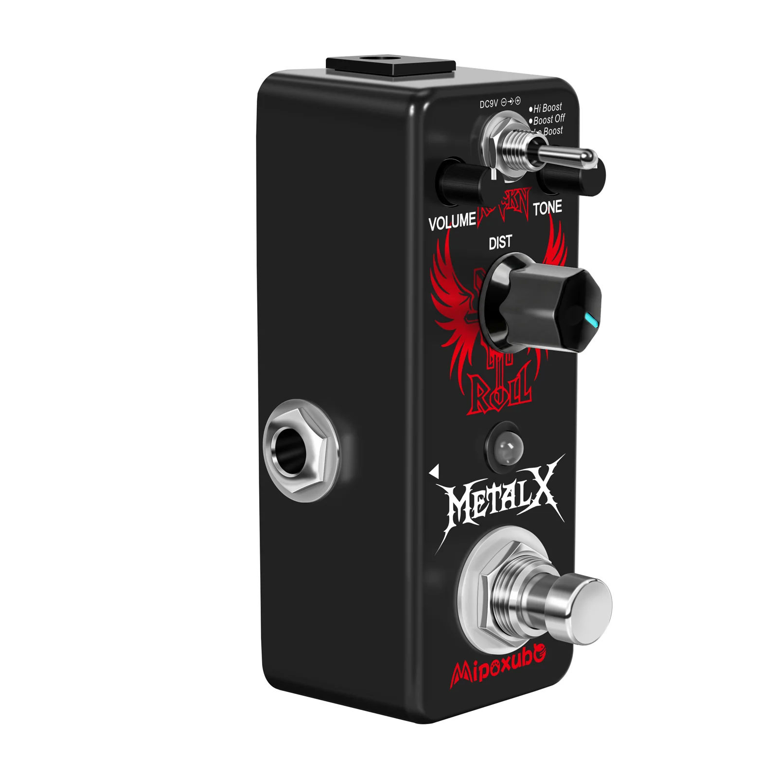 Mipoxube Metal X Distortion Pedal Holy War Heavy Metal Analog Pedal for Electric Guitar Classic 80's Metal Sound Bypass view 5