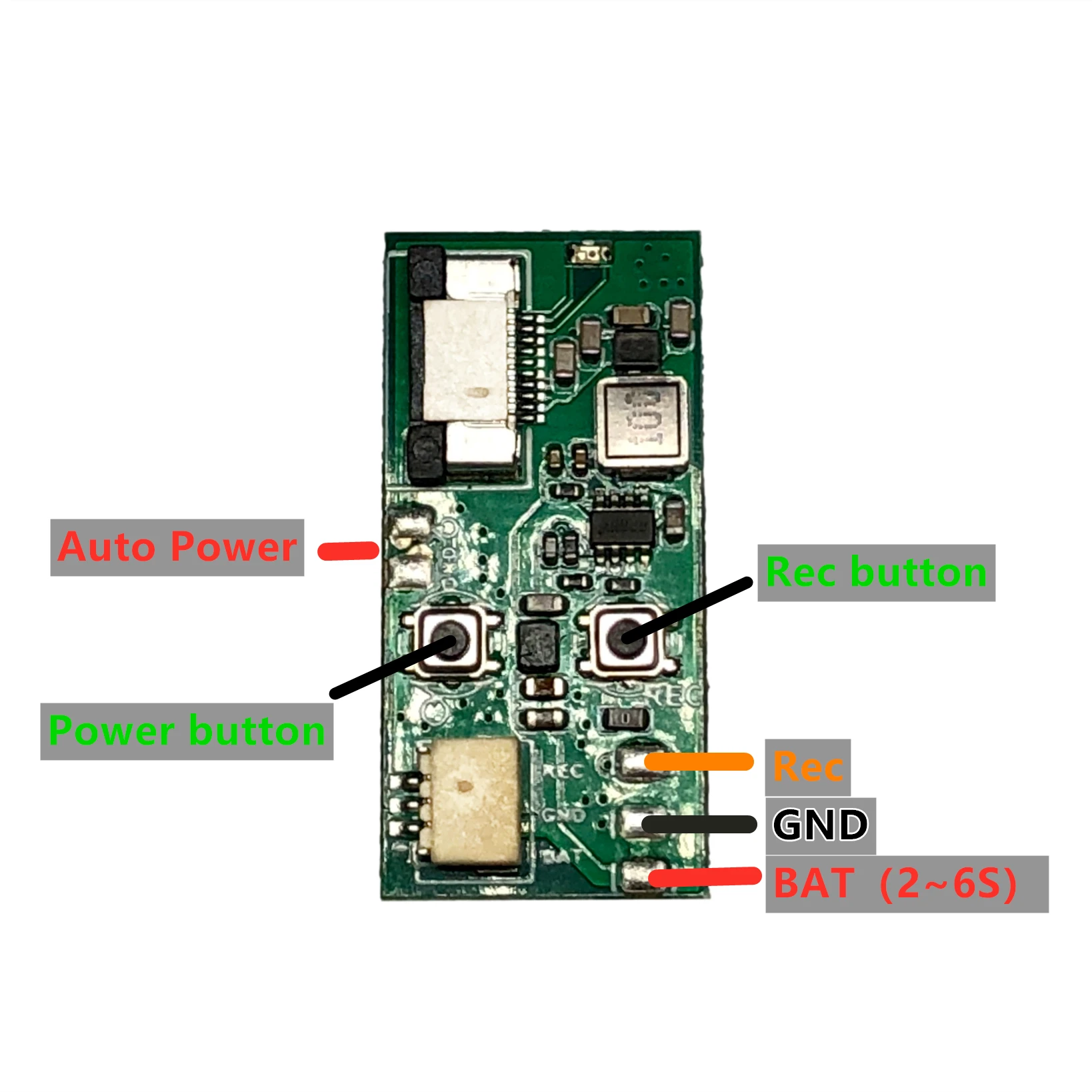 NameEstimets-Boîtier en nylon RC, 2-6S, 5V, 2,1 A, BEC Tech pour Naked GOPRO, Fore9, 10, 11 Camera, FPV Racing Cinewhoop DIY Parts, 66x45x23mm