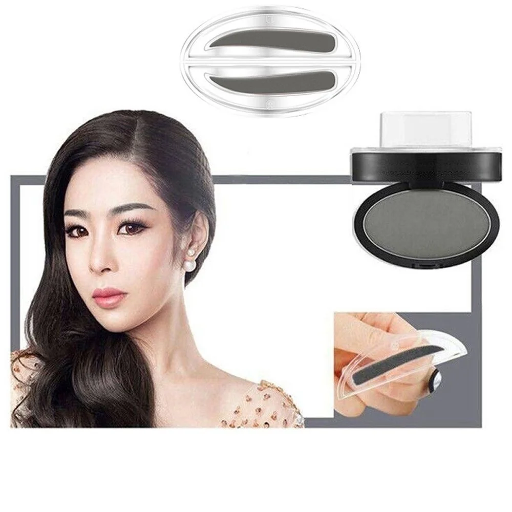 Awesome Lazy Makeup Eyebrow Powder Brow Stamp Convenient Universal Printed Seal Tools