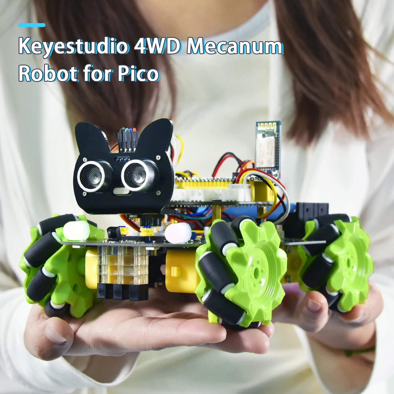 Keyestudio 4WD Mecanum Robot Car Kit For Raspberry Pi Pico STEM Support Python&Arduino Programming Smart DIY Car For Pico