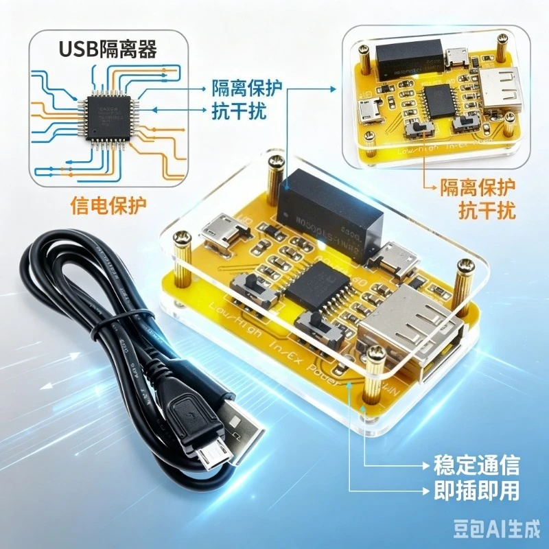 ADuM4160 USB to USB Isolator Module, 1500V/5000V Industrial Isolator, Audio Noise Canceller, Digital Isolation Protection Module