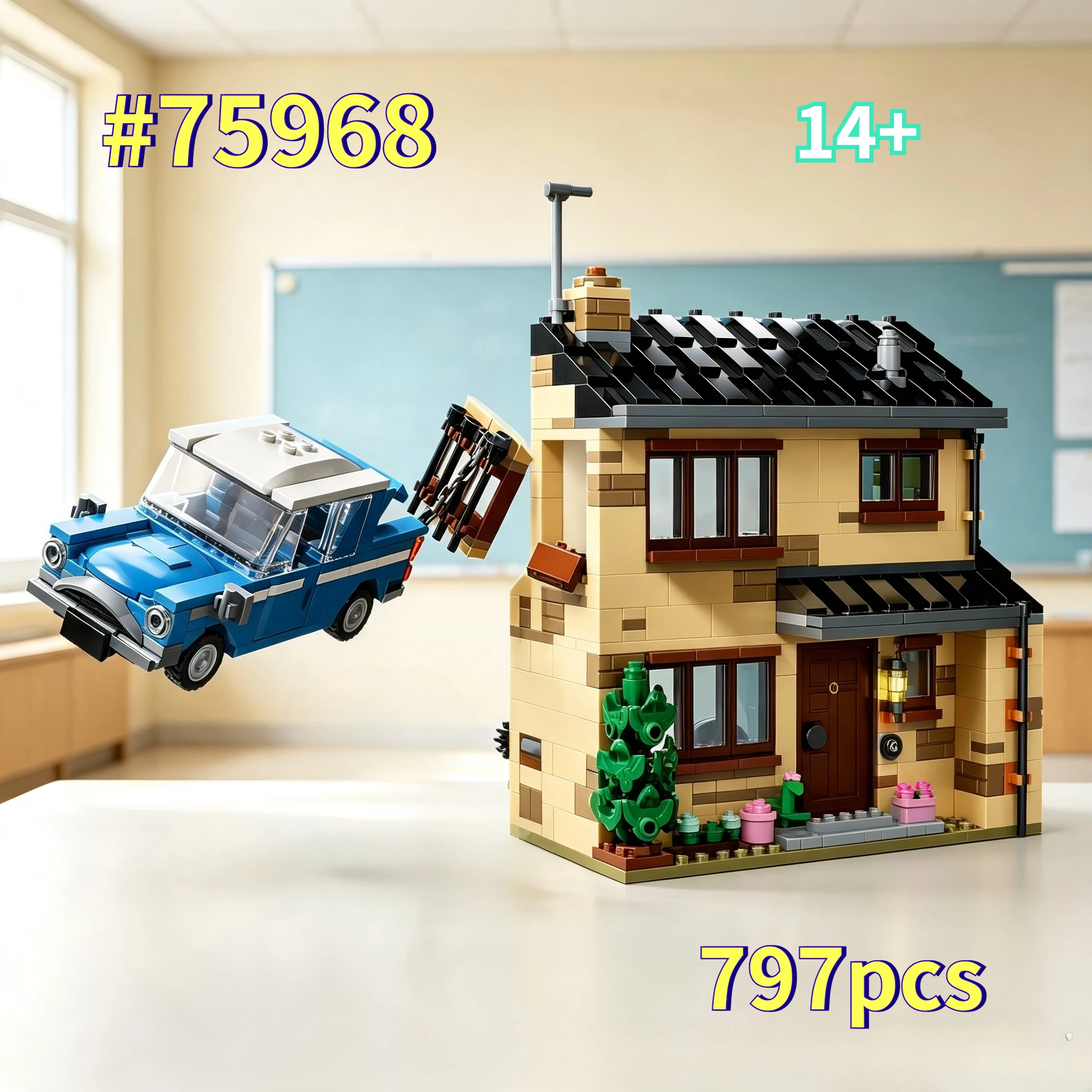 Lego Building Blocks - Ein Haus mit einem Auto Baustein-Set,