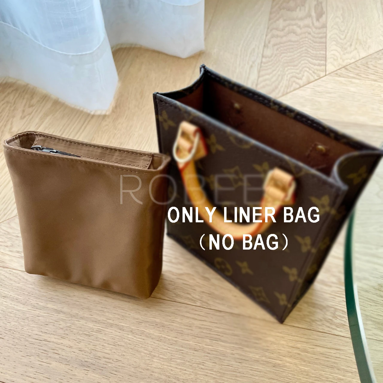 Rose ONLINE For LV Petit Sac Plat music bag, inner sleeve, nylon lining, storage and finishing