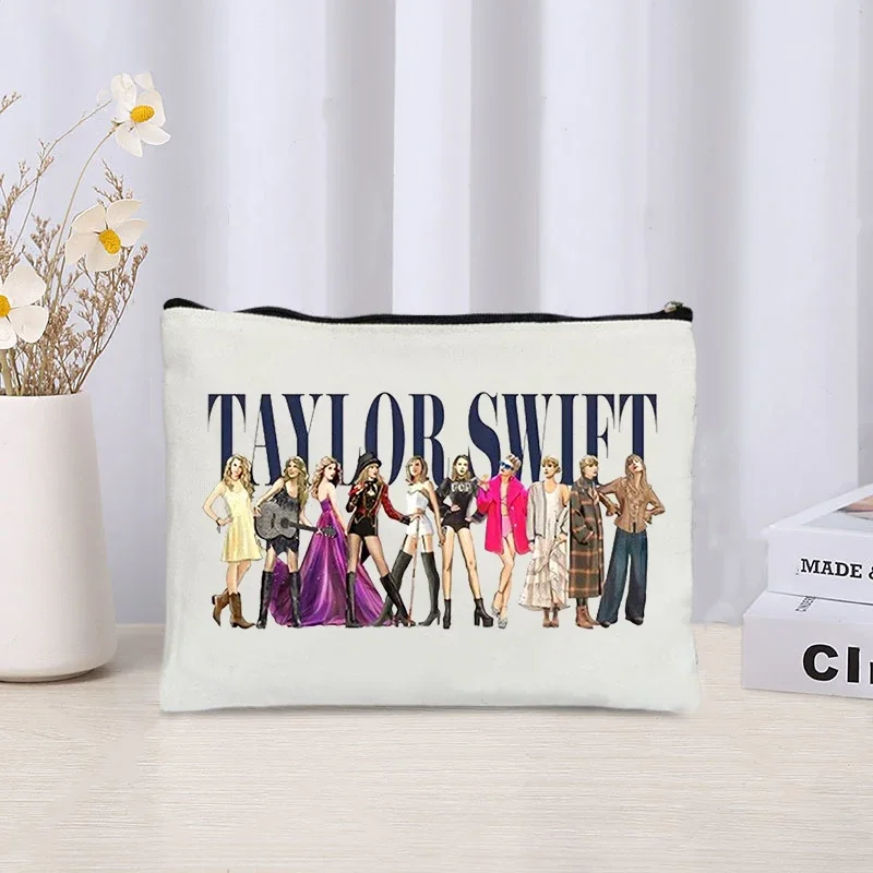 Trendy Folklore Music Track List Taylor Album Midnight 1989 Makeup Bag Women Travel Cosmetic Organizer Side Bag for Ladies Gift